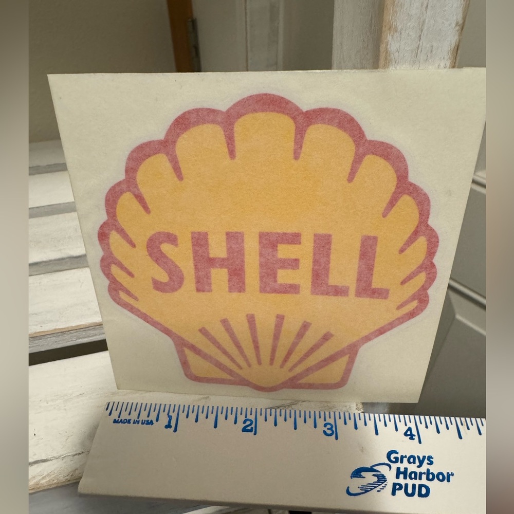 2 PC 🆕 4”x4” SHELL sticker